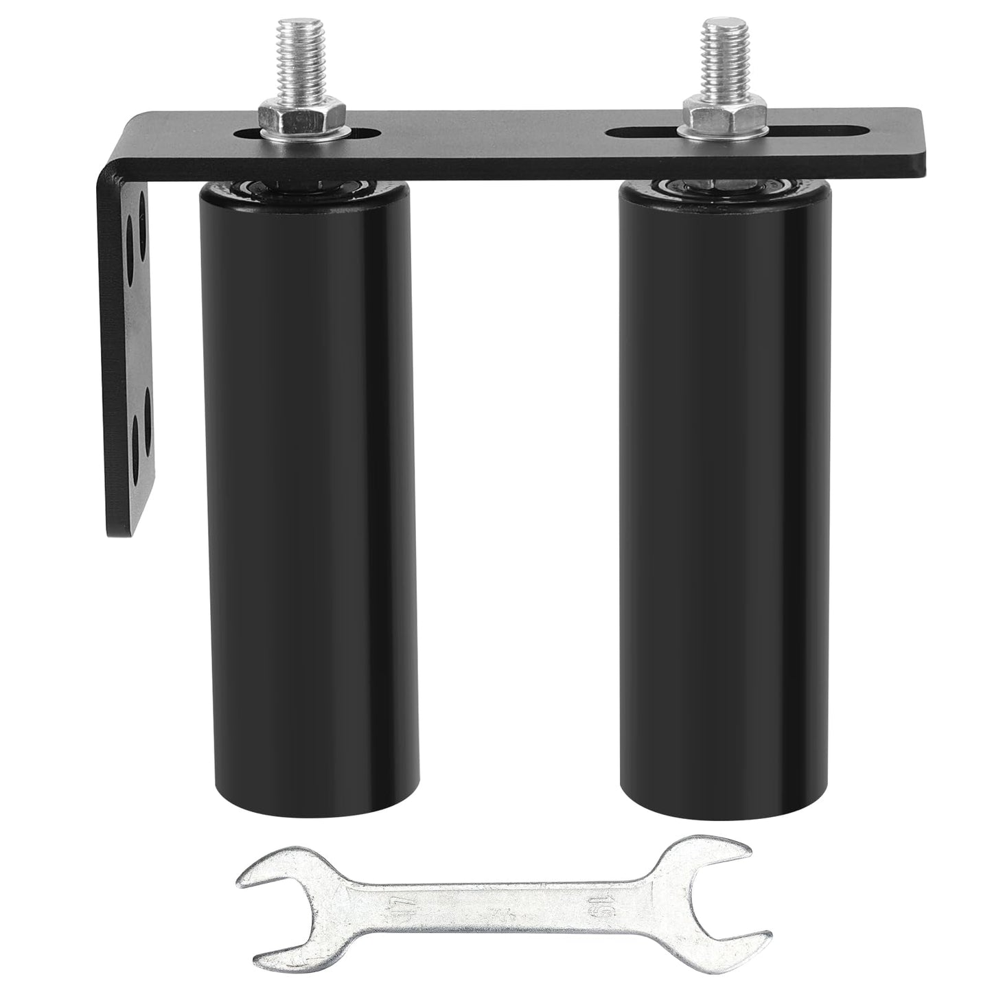 6"Gate Roller Guide,Sliding Gate Hardware with L-Sliding Gate Brackets,Sliding Gate Kit,Universal Adjustable Heavy Duty Sliding Gate Rollers,Rolling Gate Hardware Kit