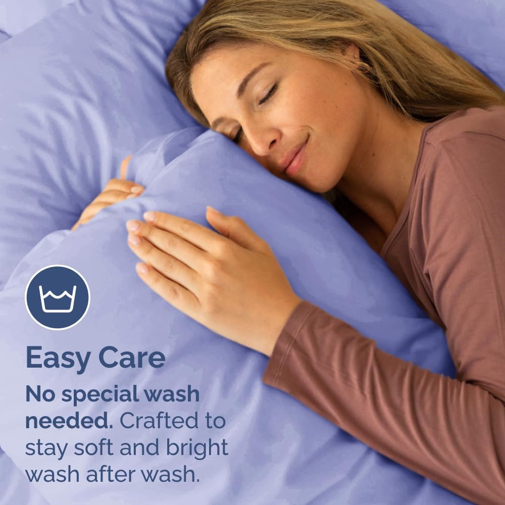 Skiennix Standard Pillow Cases Set of 2 - Ultra-Soft Hotel Quality - Comfy, Wrinkle-Free & Stain Resistant - Lavender