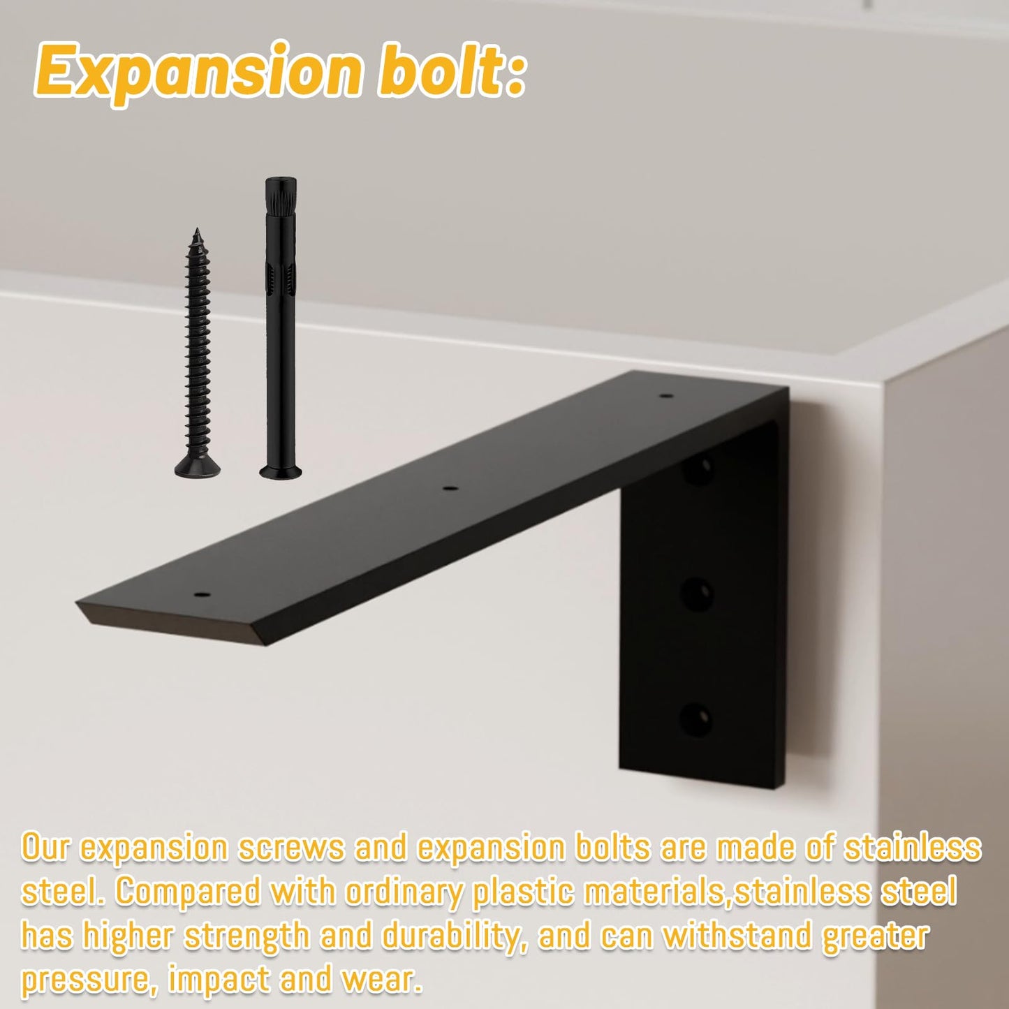 Countertop Support Bracket 18 inch 3 Pack (3/8" Thick),Premium Heavy Duty Granite Countertop Brackets 18"x8"x2.5",Shelf L Bracket Mantel Corbels for Quartz,Wood,Concrete and Laminate Countertops