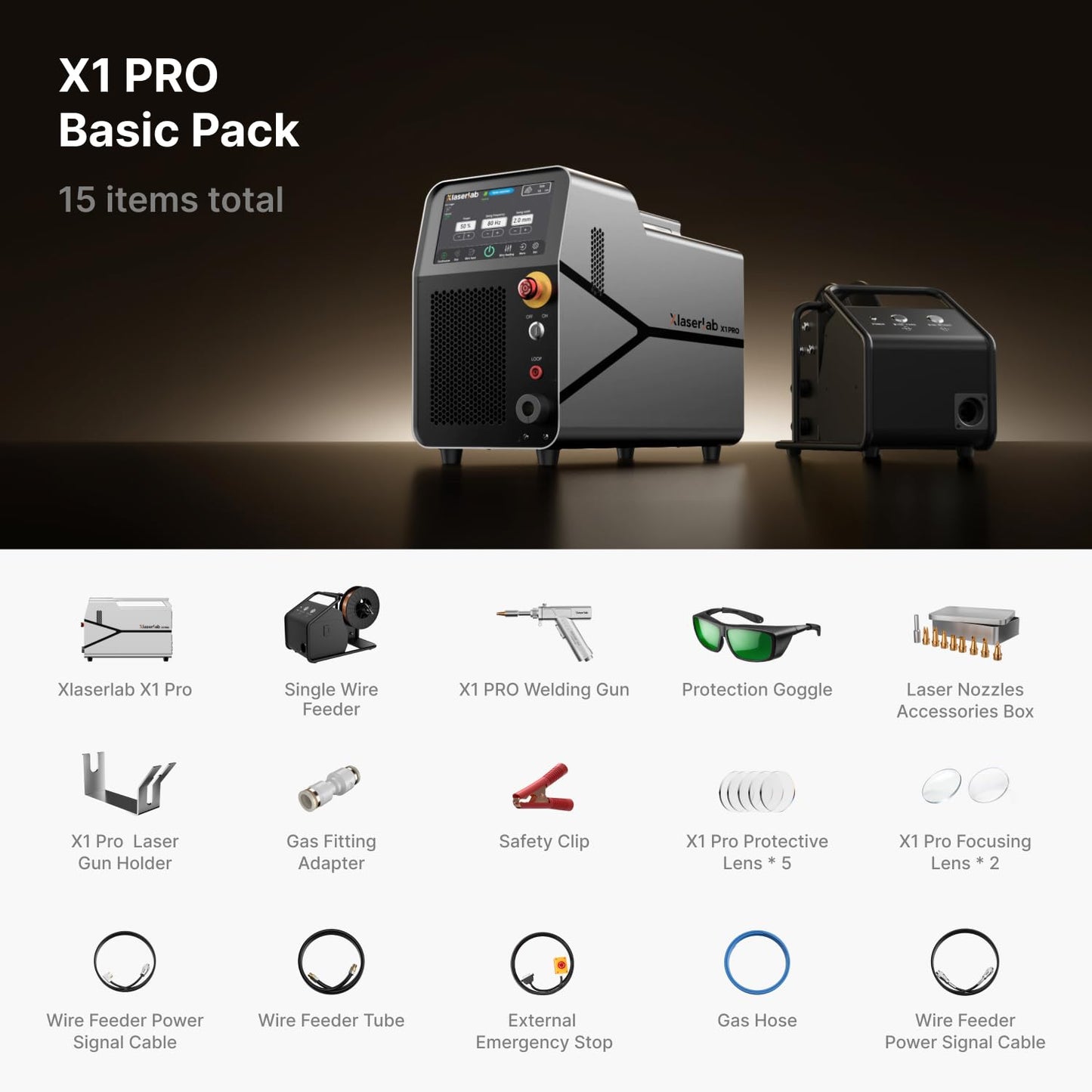 X1pro 700W Laser Welding Machine – 6-in-1 Handheld Fiber Laser Welder for Welding, Cutting, Cleaning, Rust Removal, Underwater Welding & CNC Retrofit – Equipped with Auto Wire Feeder