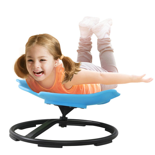 Sensory Spinning Chair for Kids with Autism & ADHD, Swivel Chair for Indoor/Outdoor Use, Sit and Spin Toys, Fish-Shaped Sensory Chairs for Autistic Children, Training Body Coordination (Blue)