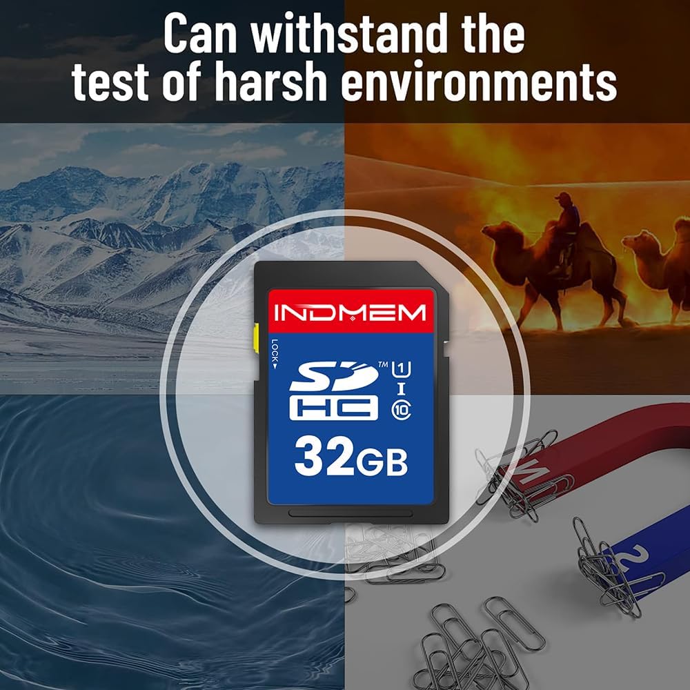 elecacc 32GB 2 Pack U1 10 32GB(2pc) SD Card, SDHC Memory Cards UHS-I Class High-Speed Full HD Video, Secure Digital