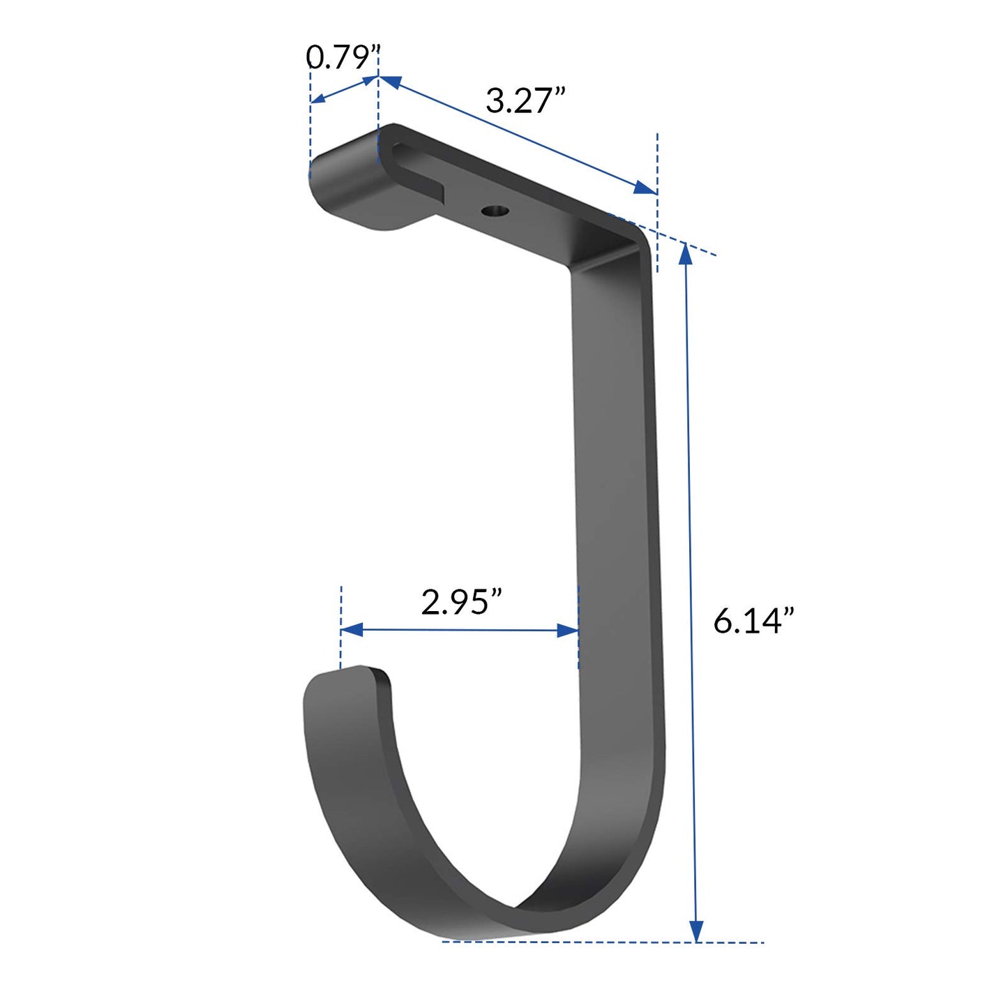 FLEXIMOUNTS 4 Pack Add On Storage Flat Hook Accessory for Garage Ceiling Rack and Wall Shelving, Max Weight Capacity up to 50lbs, Black