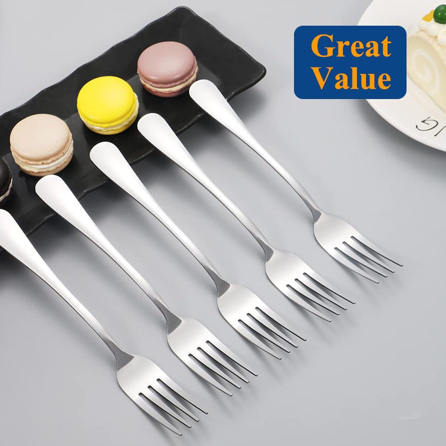 Dinner Forks Set 36 Pcs Top Food Grade Stainless Steel Silverware Table Forks Flatware Forks, 8 Inches,Mirror Finish & Dishwasher Safe,Use for Home,Kitchen or Restaurant