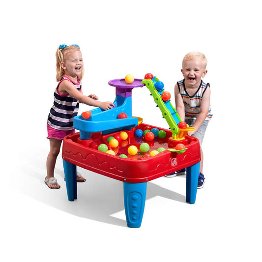 Step2 Stem Discovery Ball Table, Kids Water Table Activity Sensory Playset, Summer Outdoor Toys, 13 Piece Water Toy Accessories, For Toddlers 2+ Years Old