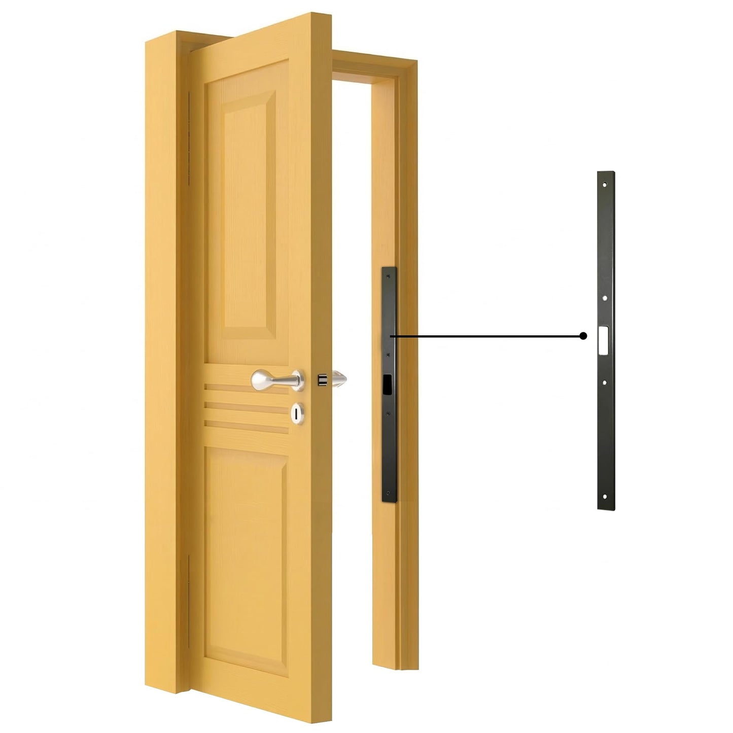 Armor Concepts FIX-A-JAMB 24" Interior Door Jamb Repair Kit – Door Frame Reinforcement, Heavy-Duty 18-Gauge Galvanized Steel, for Bedroom, Bathroom & Closet Doors, Aged Bronze