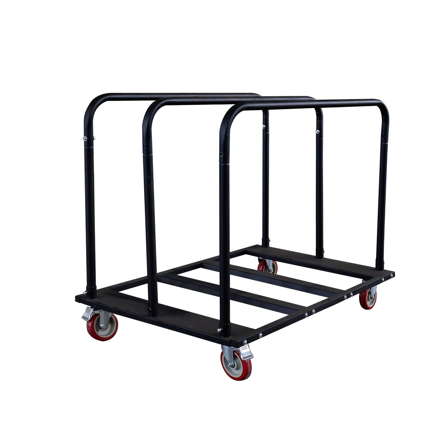 Folding Table Cart, Heavy Duty Table Dolly with 5" PU Swivel Wheels, 1800 LBS Capacity Drywall Trolley, 10 Table Load for Party Events, Hotel, Warehouse, Factory, Moving Panels, Drywall, Boxes