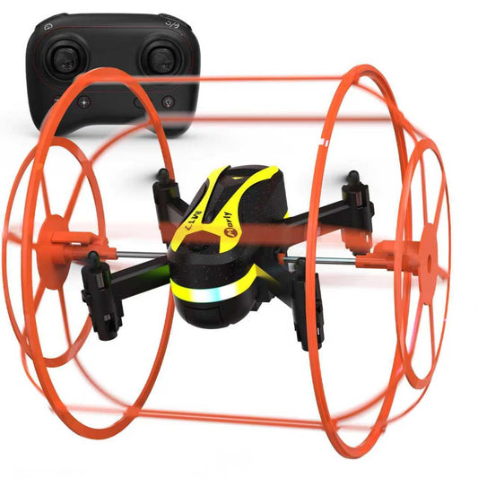 M17 Mini Drone for Beginners Land-Air Dual Mode Indoor and Outdoor RC Quadcopter with Protective Cover Easy to fly Headless Mode One Key Take-off/Landing 3D Flip 3 Speed Modes Gifts