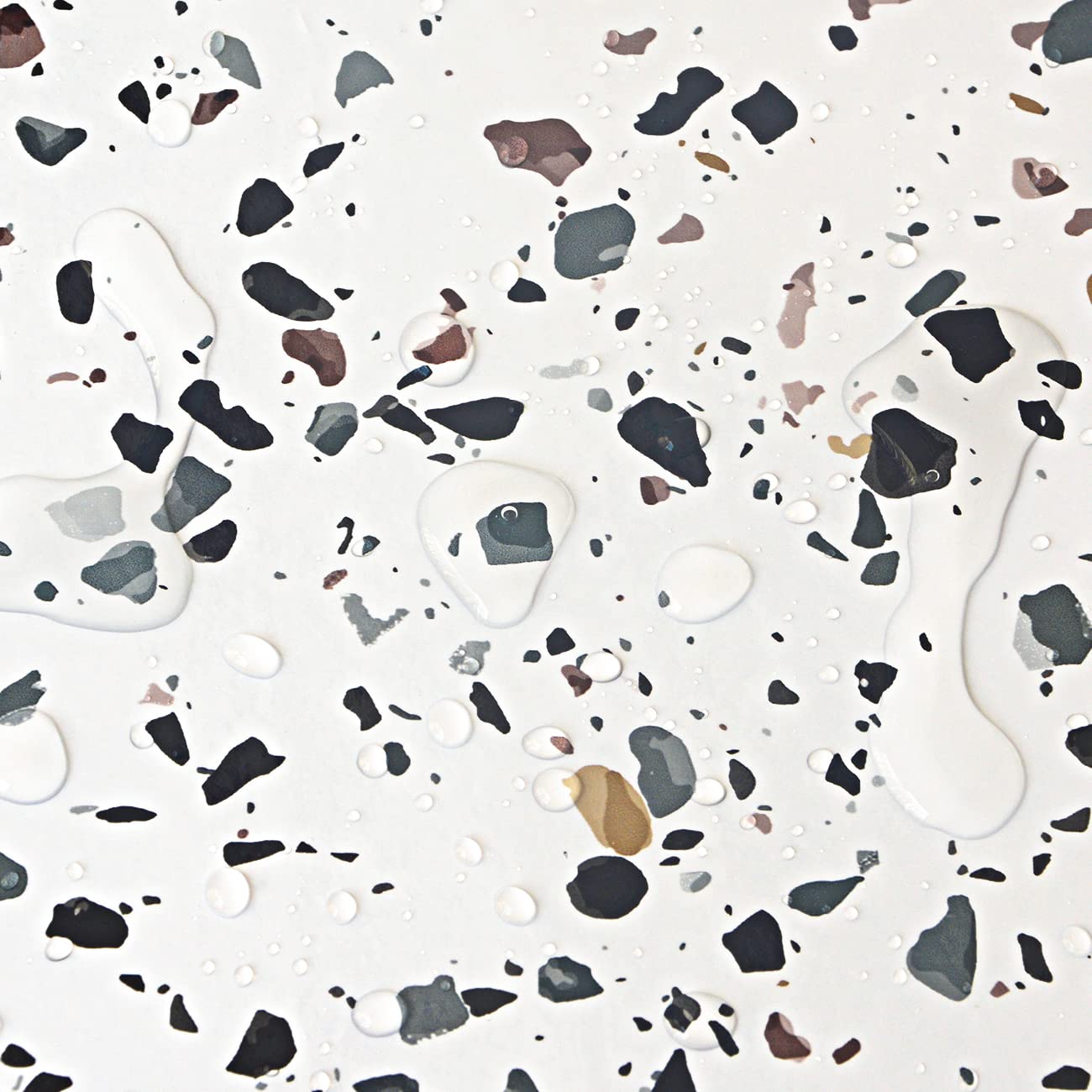 AbaBoorty 394x15.8 Inch Terrazzo Contact Paper Stick and Peel Wallpaper for Countertops White Granite Removable Wall Paper Covers Counter Top Old Furniture Waterproof