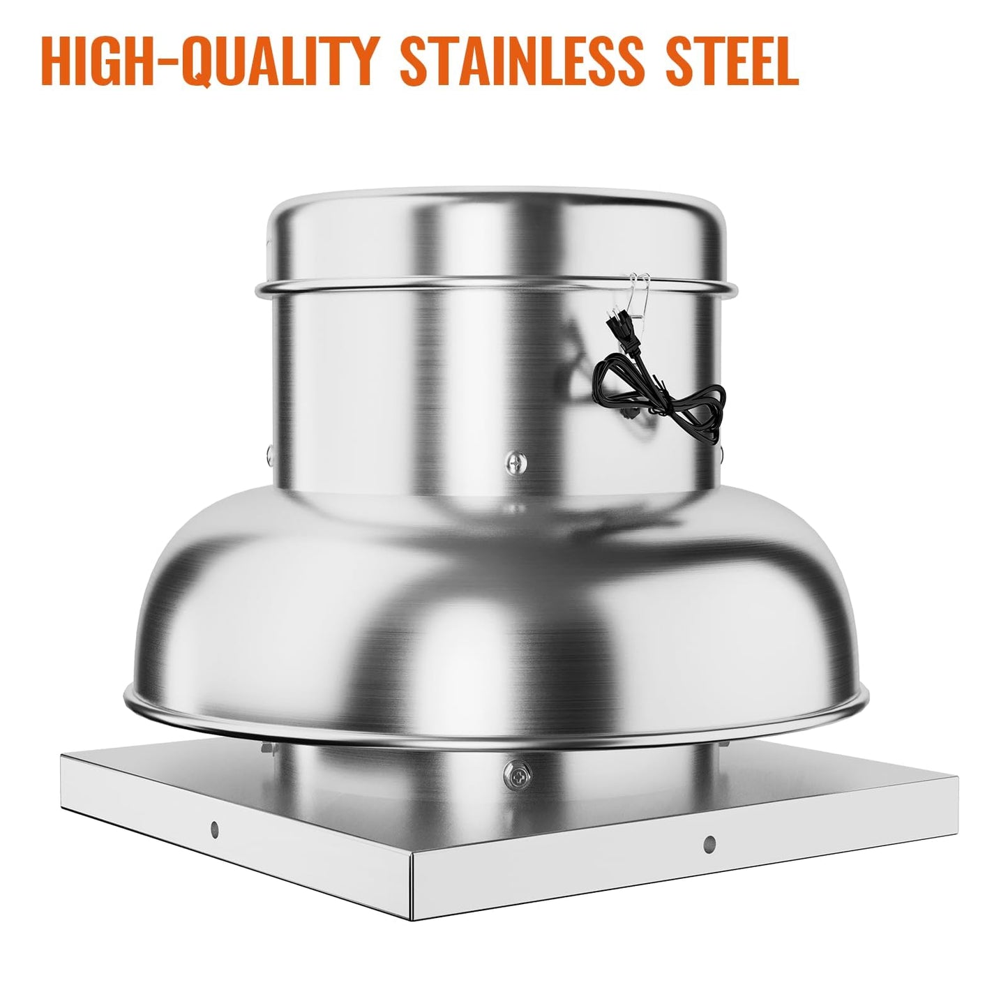 PeakPursuit 2400 CFM Upblast Roof Exhaust Fan, Direct Drive Commercial Ventilation Fan with 25" Base for Restaurant, Warehouse, and Industrial Use
