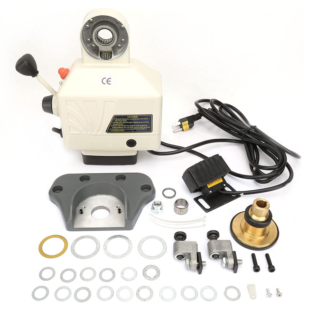 Power Feed X-Axis High Torque 450 in-lb for Milling Machine, Reversible and Speed Stepless Adjustable Motion Control for Milling Drilling & Boring Machines(110VAC)