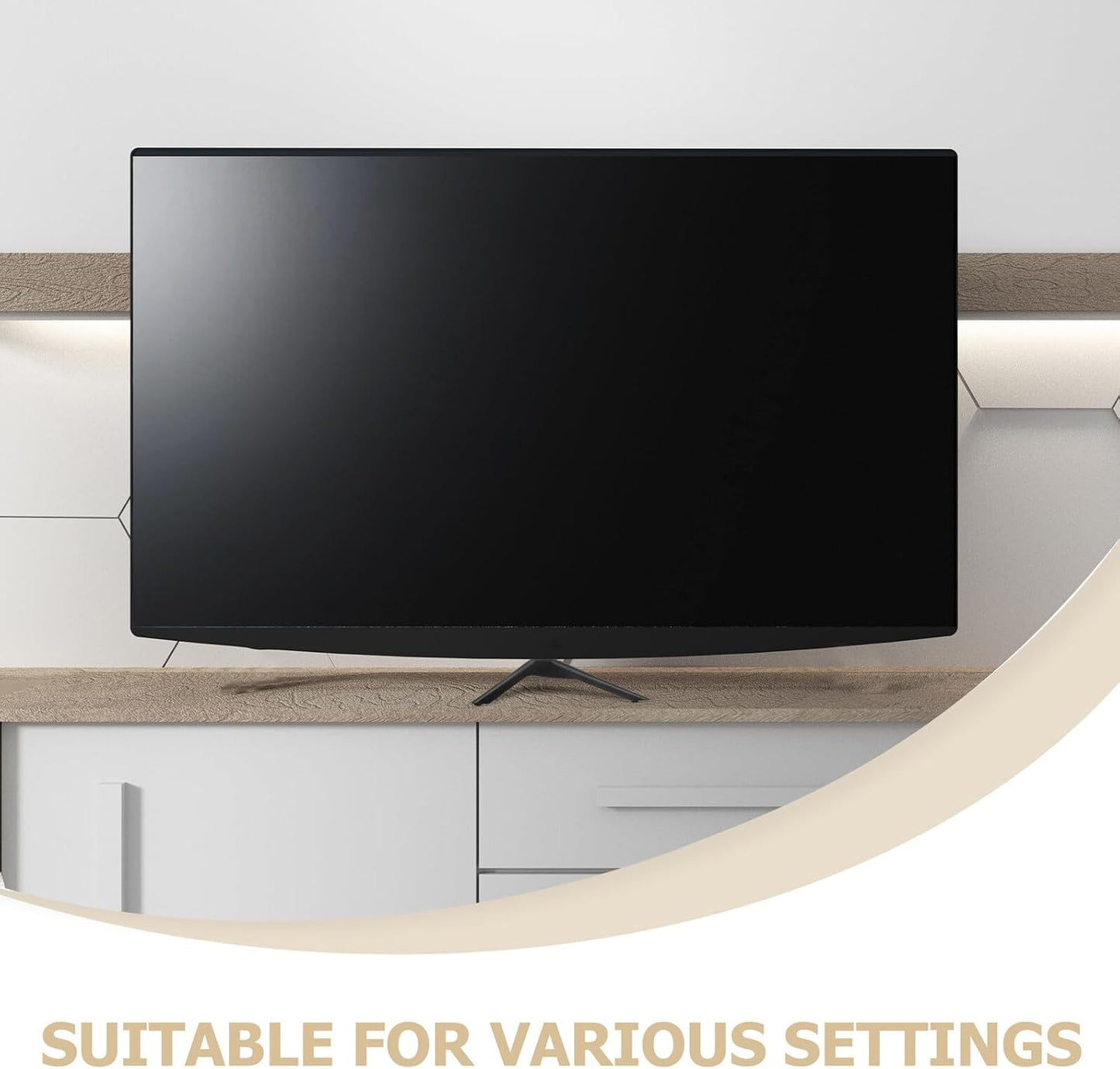 SECFOU 32-43 Inch Universal Tv Stand Base for Televisions with Screws, Tabletop Support Frame Replacement for LCD LED