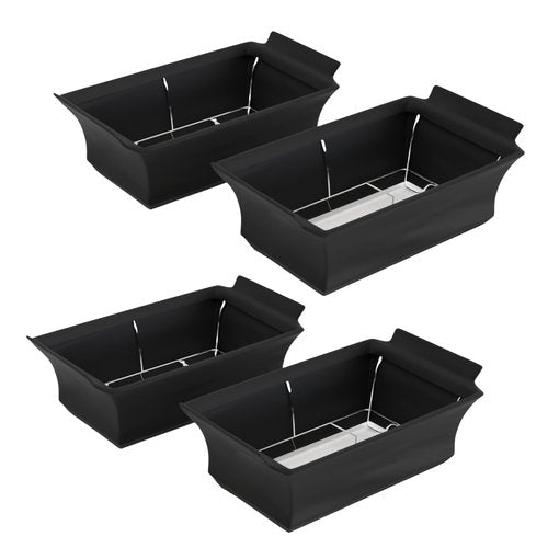 4 Pack - Brooklyntrend Chafer Wind Guard, Chafing Dish Wind Guard, Handle Covered Chafing Dish Shiel, Decorative Cover over Chafer Dish (black)