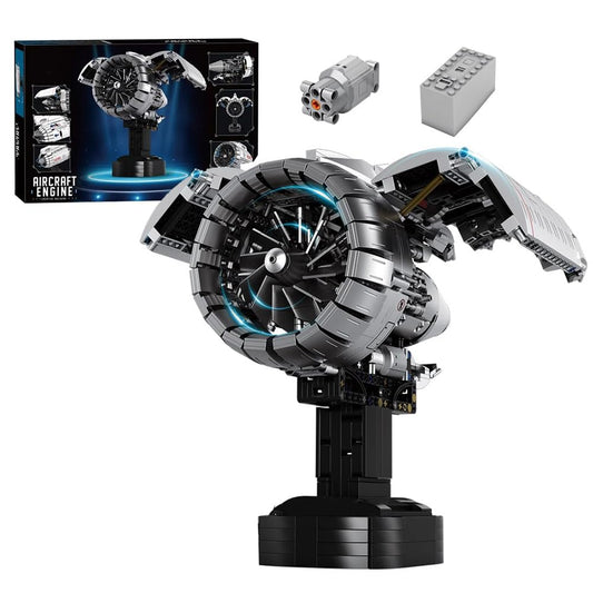 Falagil Aircraft Turbofan Engine Building Blocks Set for Adults - Powered Model with Motor, STEM Engineering Toy, Gifts for Builders (1786 Piece)