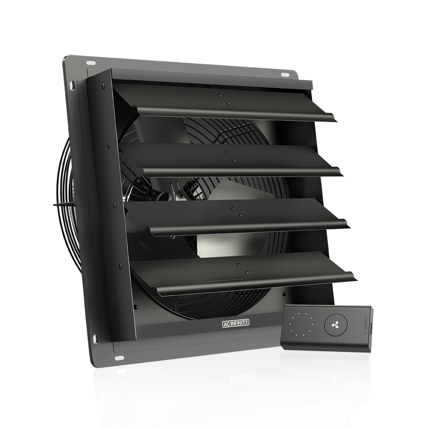 AC Infinity AIRLIFT S14, Shutter Exhaust Fan 14” with 10-Speed Controller, EC Motor - Wall Mount Ventilation and Cooling for Sheds, Attics, Workshops, and Greenhouses