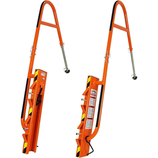Bighorn Ladder Stabilizer for Roof Safety | Lightweight Aluminum | Easy Adjustable | Stabilizing & Secure | Gutter Clips/Hooks Included | Easy Access Handle Support | Fold for Transport & Storage