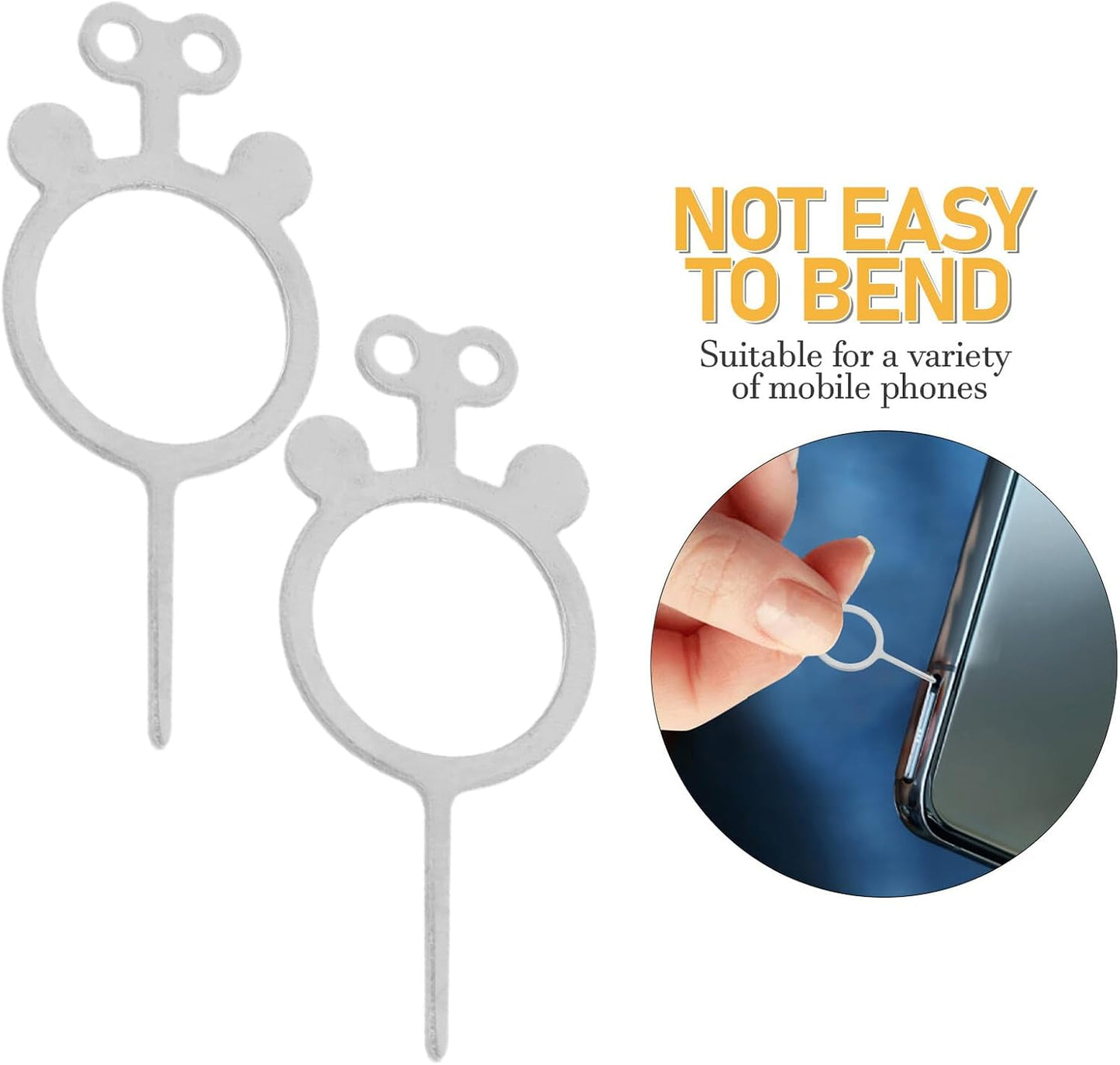 400pcs Set SEWACC Sim Card Removal Ejector Pins and Phone Sim Card Tools Universal for Office and Home Use