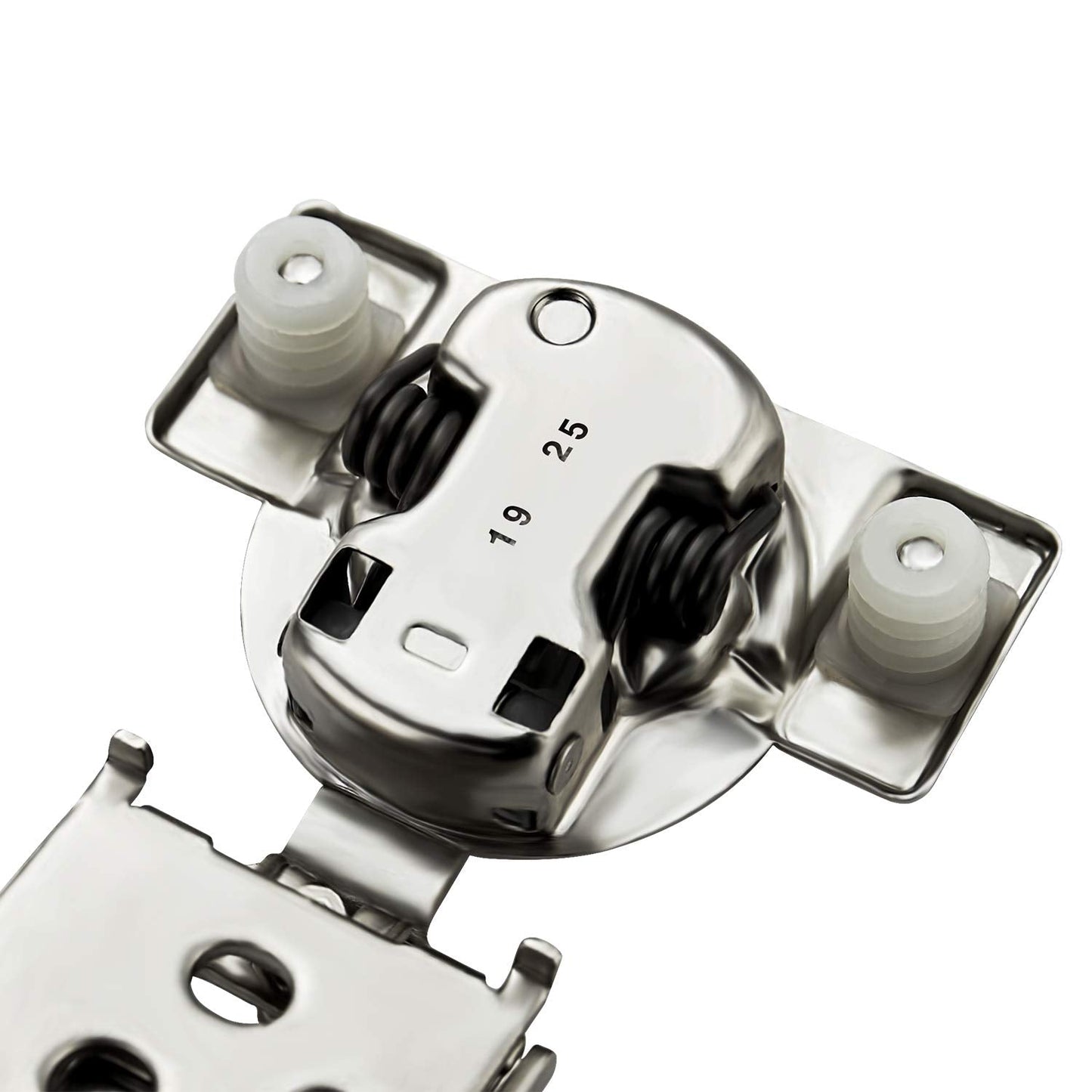 Ravinte 50 Pack 25 Pair 1/2 inch Overlay Soft Close Kitchen Cabinet Hinges Stainless Steel Adjustable Kitchen Hinges Satin Nickel Cabinet Hardware
