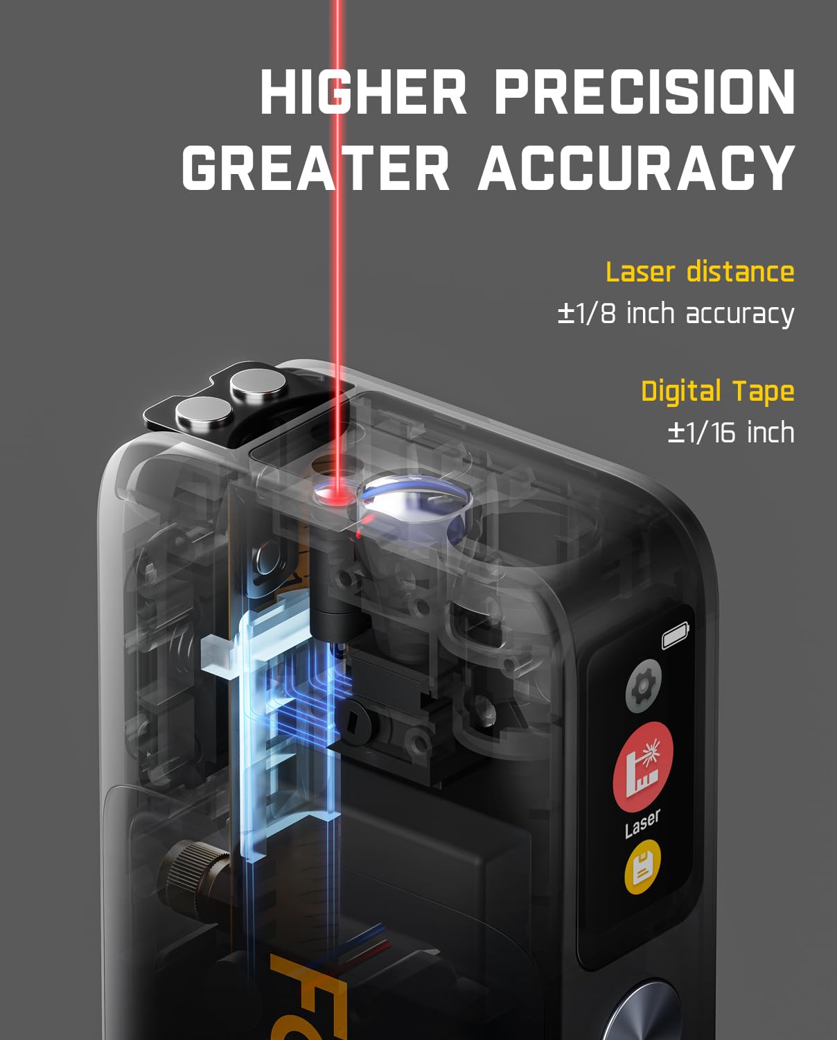 Fanttik A10 Pro 2-in-1 Digital Laser Tape Measure with HD IPS Color Display & Fanttik D12 Ace Laser Level 360 Self Leveling