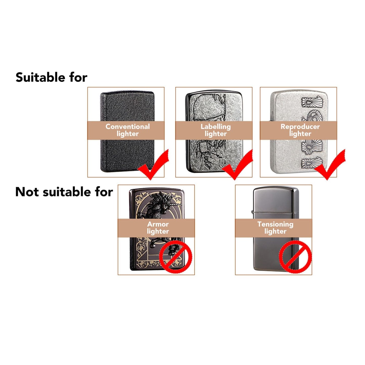 Leather Lighter Case with Belt Loop, Classy Lighter Pouch with Anti Scratch, Soft Lining, Magnetic Buckle, Lighter Waist Case for Outdoor (Brown)