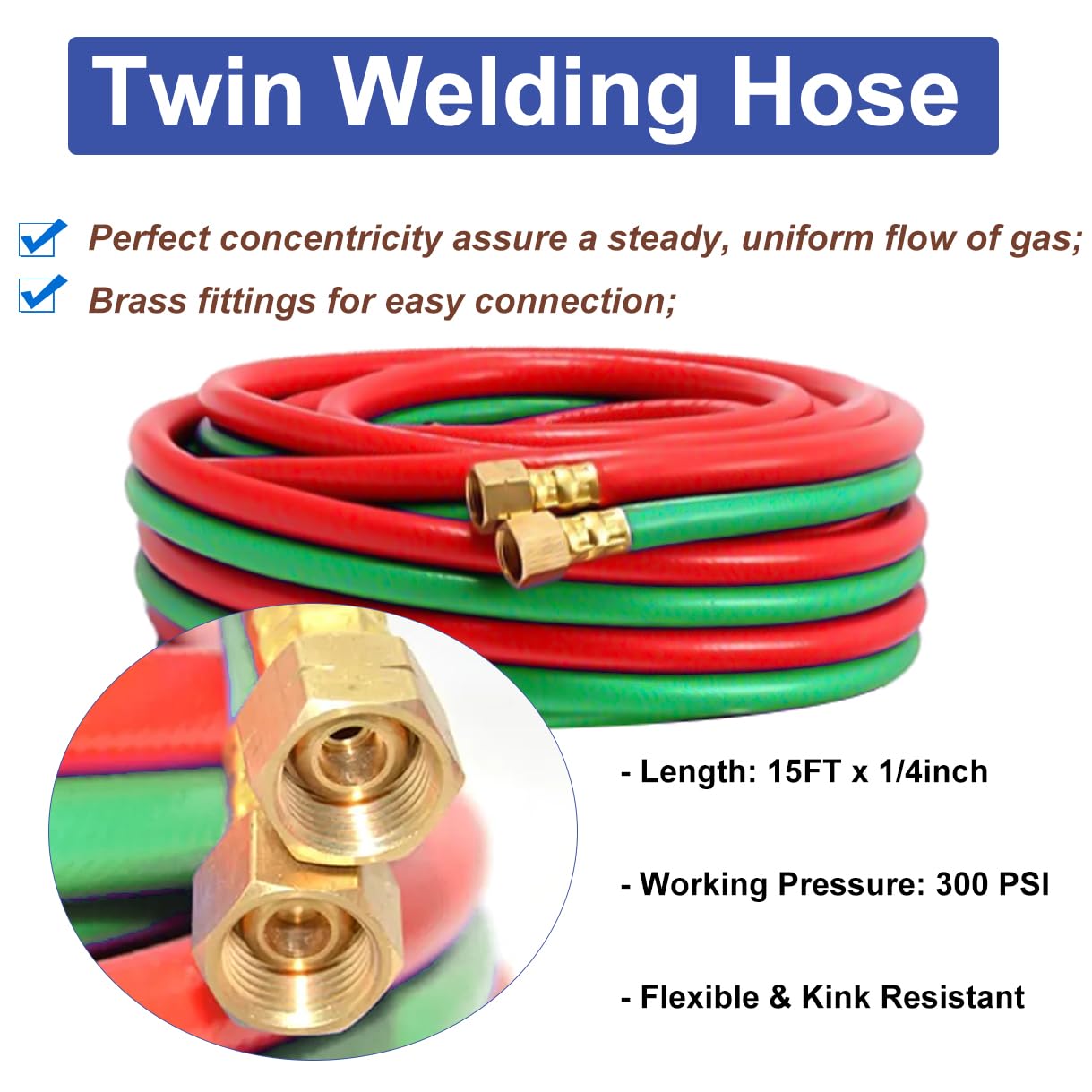 Cutting Torch Set Oxy Acetylene Torch Kit,Portable Gas Cutting Torch and Welding Kit with Acetylene Oxygen Gas Regulator Welding Hose Welding Glasses Storage Case (#22557)