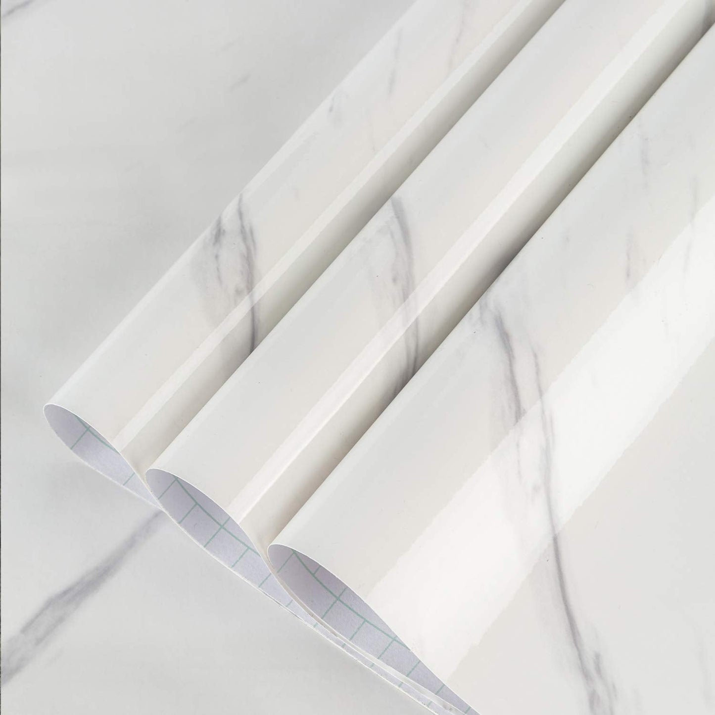 BAYYA Extra Wide Marble Granite Peel and Stick Wallpaper Ivory White 31.5x157inch Smooth Light Countertop Contact Paper for Kitchen Bathroom Self-Adhesive Waterproof Marble Wall Paper Roll Vinyl Wrap