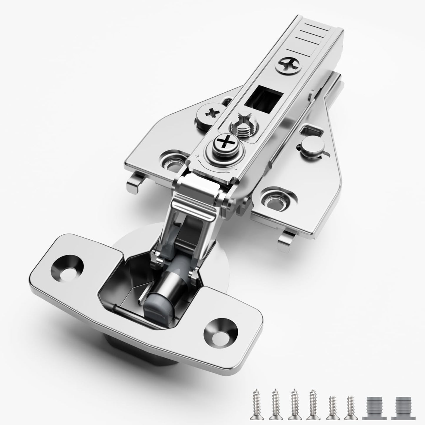 Soft Close Cabinet Hinges 10 Pack 4D Adjustable with Speed Control-Full Overlay 3/4 Inch Face Frame Hinges, Concealed Self-Closing Hinges for Frameless & Face Frame Cabinets