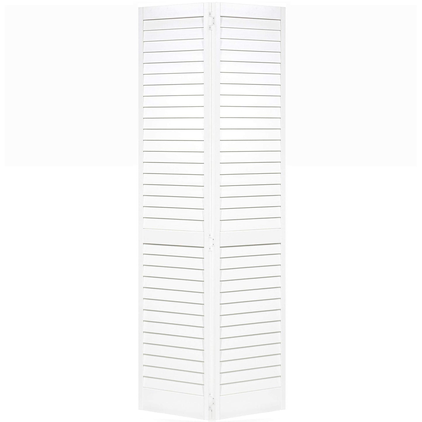 Kimberly Bay Closet Door, Bi-fold, Louver Louver Plantation Primed White (24x80)