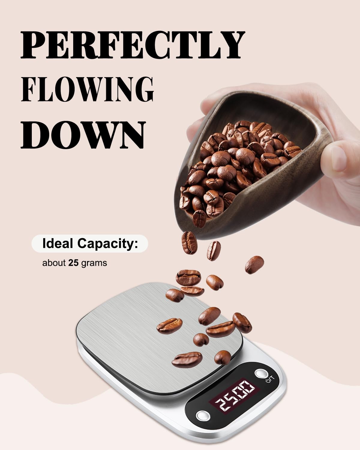 PROKITCHEN Coffee Bean Dosing Cup Set, Walnut Dosing Tray with 15ml Stainless Steel Measuring Spoon & 10ml Coffee spray bottle, Espresso Accessories for Baristas and Home Brewers