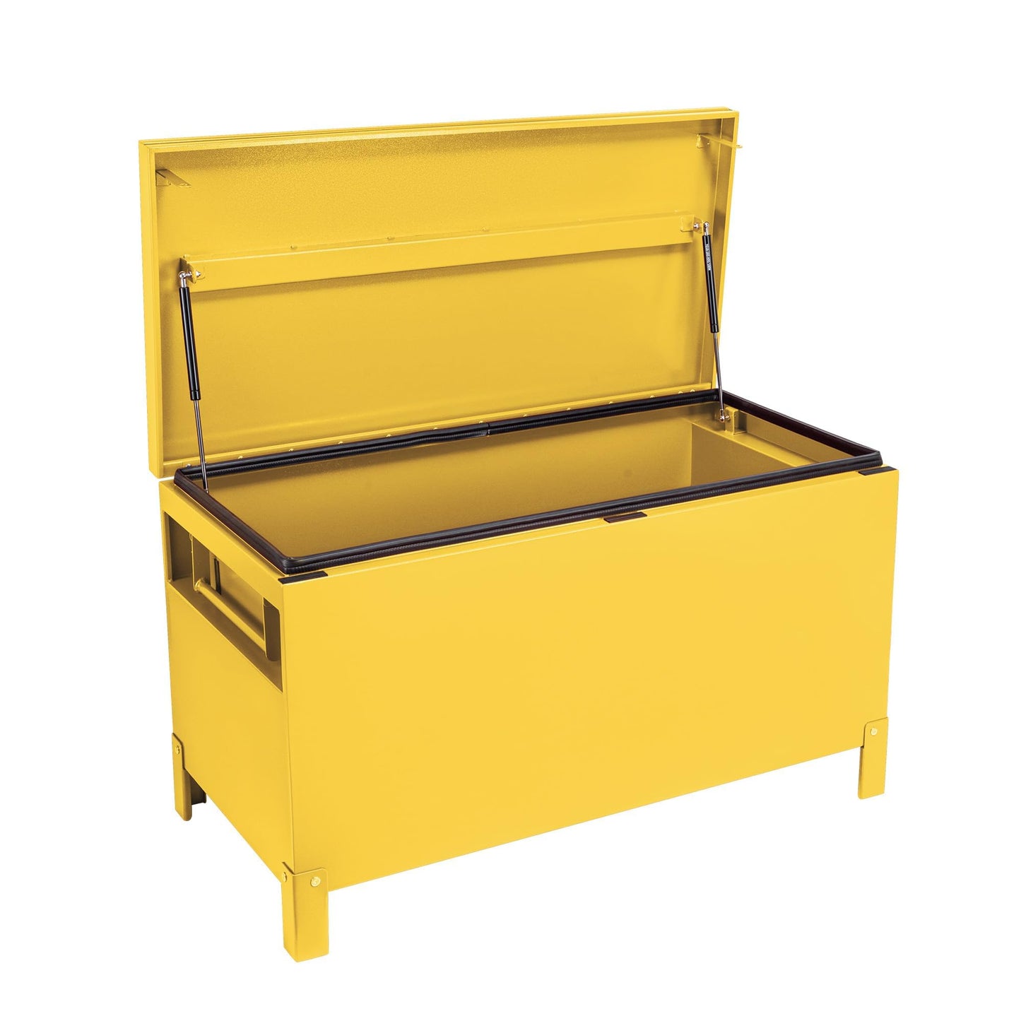 Hoguyexila Truck Bed Tool Box, Large Aluminum Tool Storage Organizer Chest with Side Handles, Heavy Duty Waterproof Cabinet Toolbox for Pickup, Trailer, RV, Jobsite, Garage, 36"x15"x15", Yellow