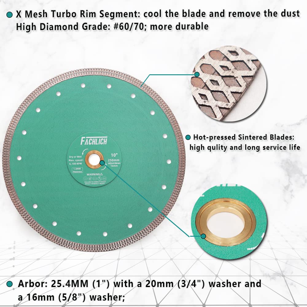 FACHLICH Diamond Porcelain Saw Blade and Diamond Tile Hole Saw Kit - FACHLICH from 1/4" to 4" Porcelain Ceramic Tile Diamond Core Drill Bits Set