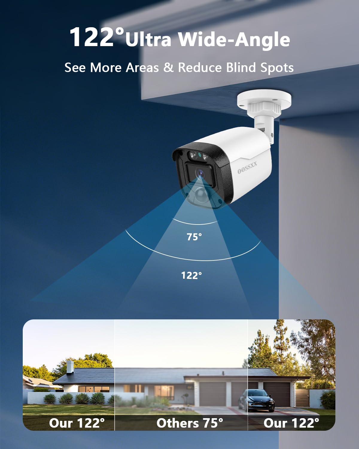 (2026 Update) 5MP Wired Security Camera System Outdoor, 16CH DVR with 12 x 122° Wide Angle Home Surveillance Cameras, IP67 Waterproof, Free App No Monthly Fee, Remote Control, 65ft Night Vision