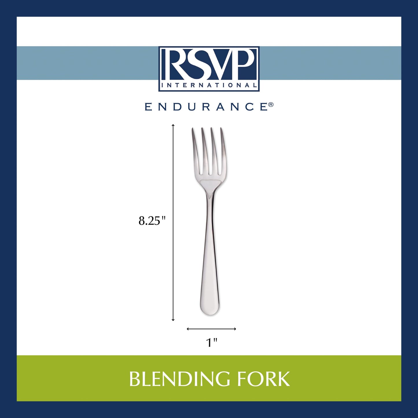 RSVP International Endurance Kitchen Baking Tool Collection, Blending Fork, Stainless Steel
