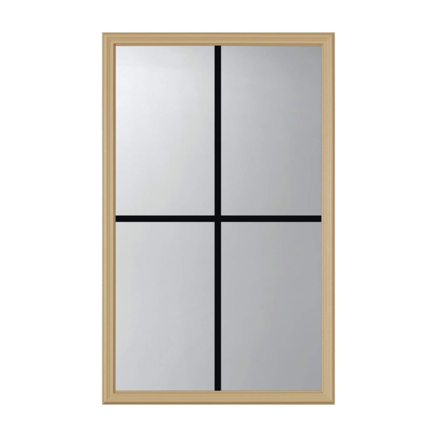 ODL Exterior Front Door Glass Replacement – Home Improvement - Entry Door Inserts Glass Kit with Low-E Double Pane Tempered Clear Glass - 4 Light Grid - 24" x 38"
