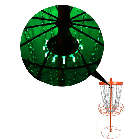 Rechargeable LED Disc Golf Basket Light (Single Pack, Color-Changing) - Magnetic Easy Installation for Night Practice & Outdoor Games