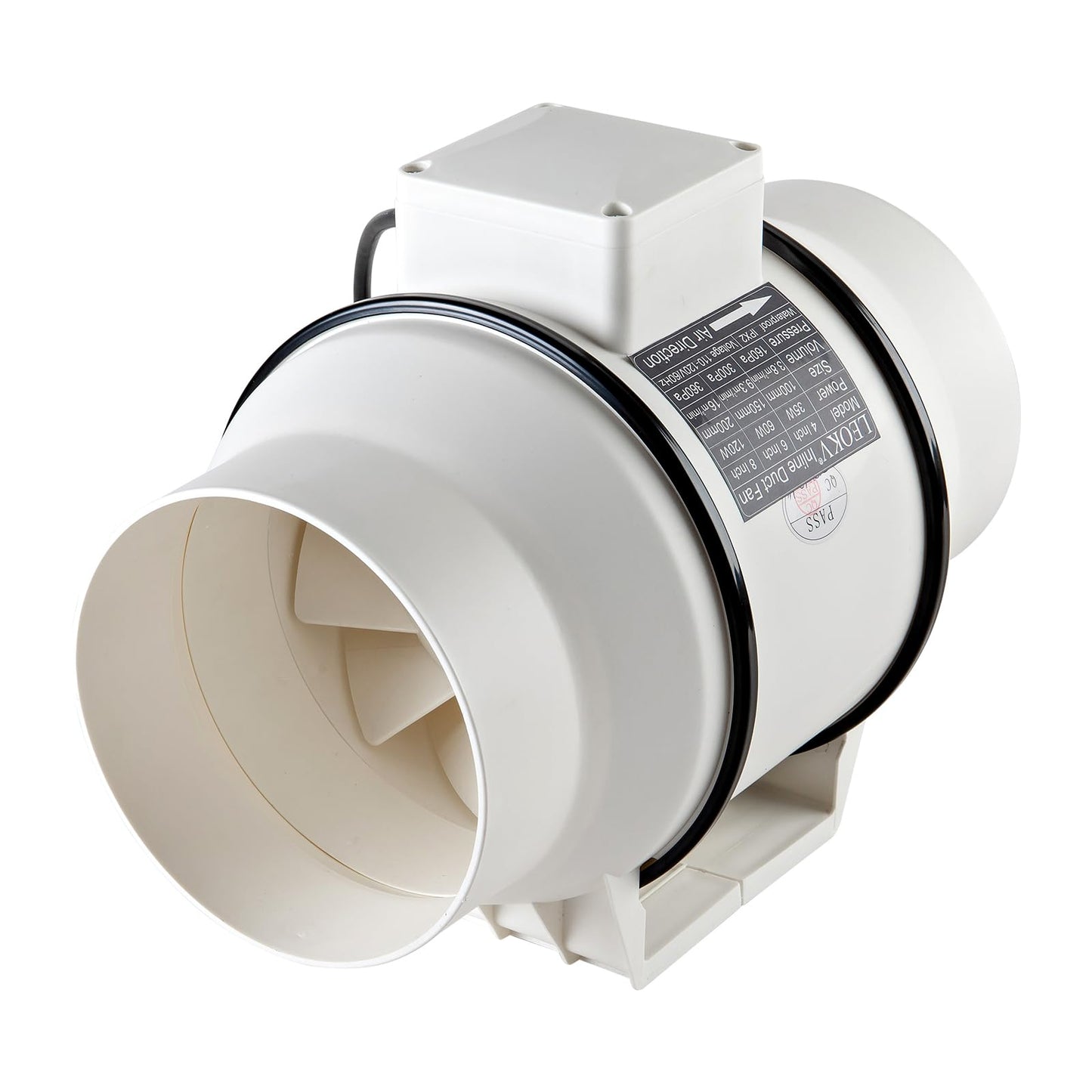 6Inch Exhaust fan Pipeline booster fan Inline duct fan 420 CFM Efficiency Air Fan for Duct Vent Bathroom, Kitchen, Grow Tent,Hydroponics,The wind is very strong.All-copper wire motors are more durable