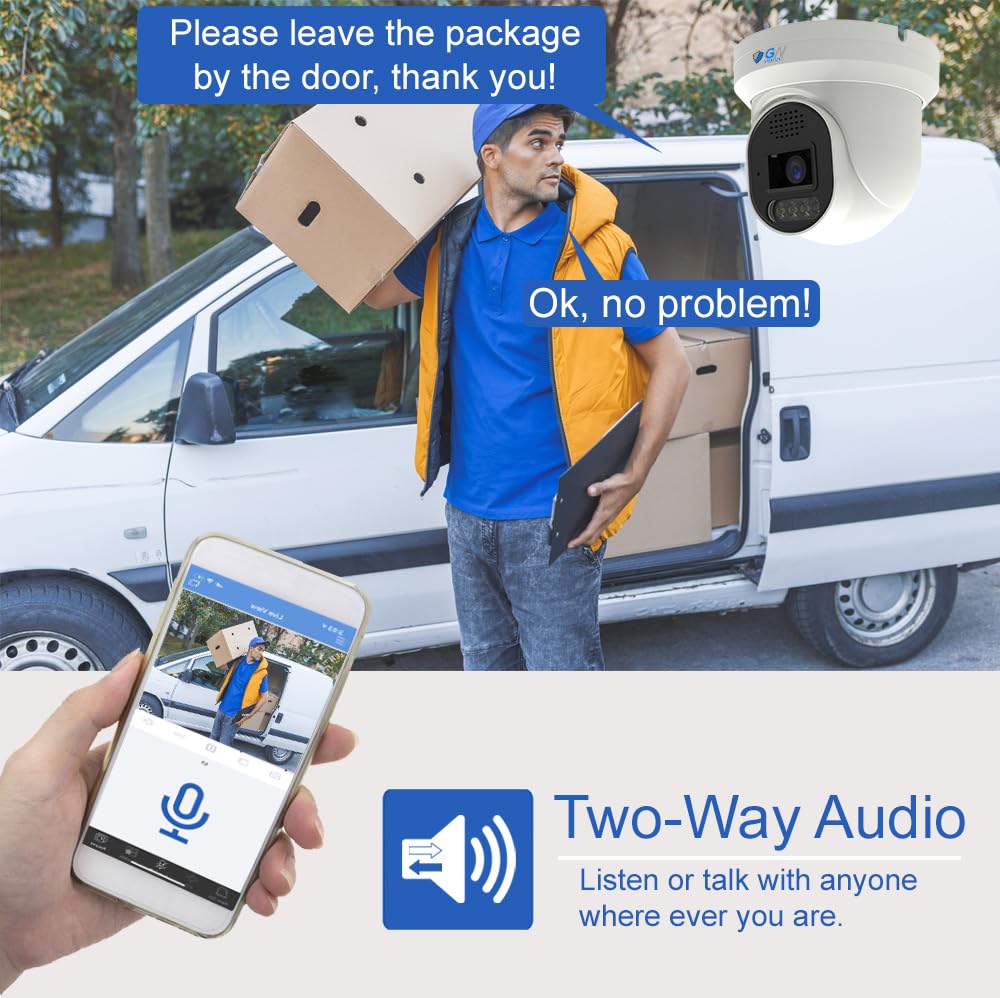 GW Security 32 Channel 12MP NVR UltraHD License Plate/Face Recognition NDAA & TAA Compliant Security Camera System with 24 x 5MP Outdoor & Indoor Color Night Vision Two-Way Audio PoE Dome Cameras