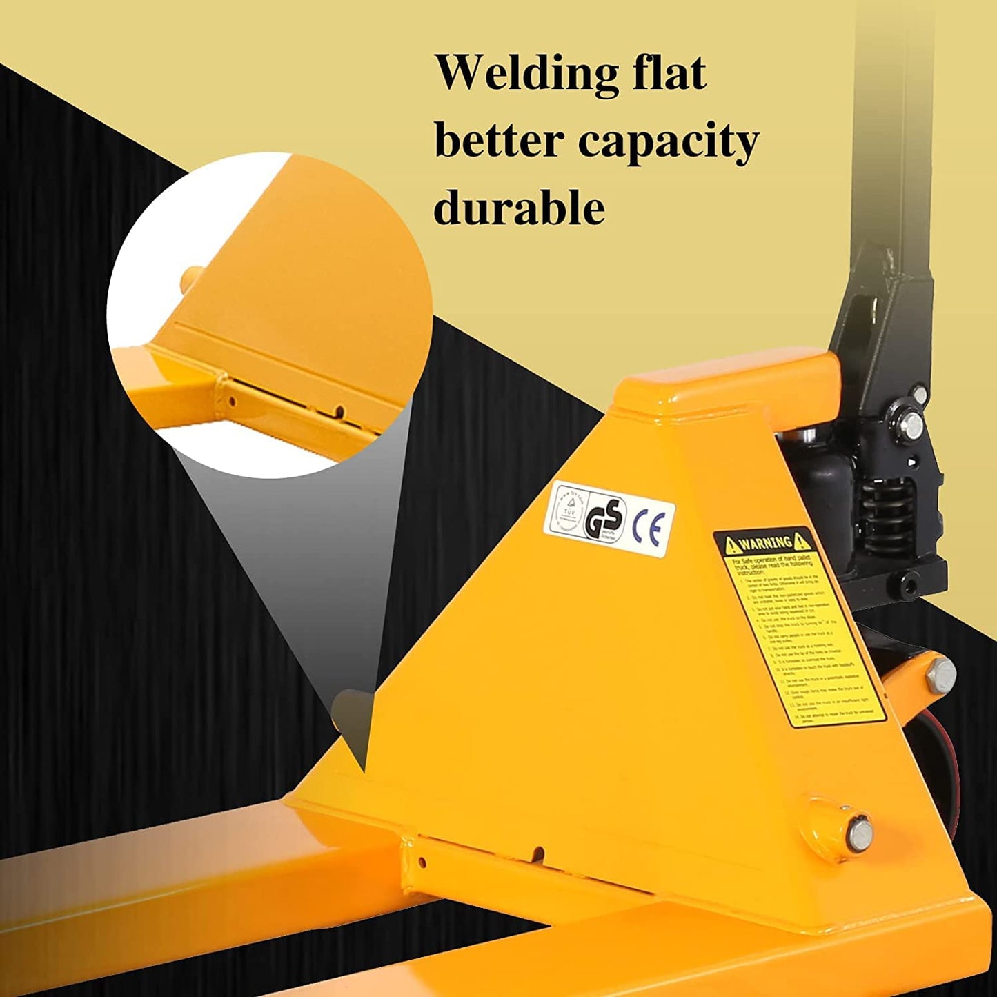 Manual Pallet Jack Hand Pallet Truck 48" L x 21“W 4400lbs Capacity