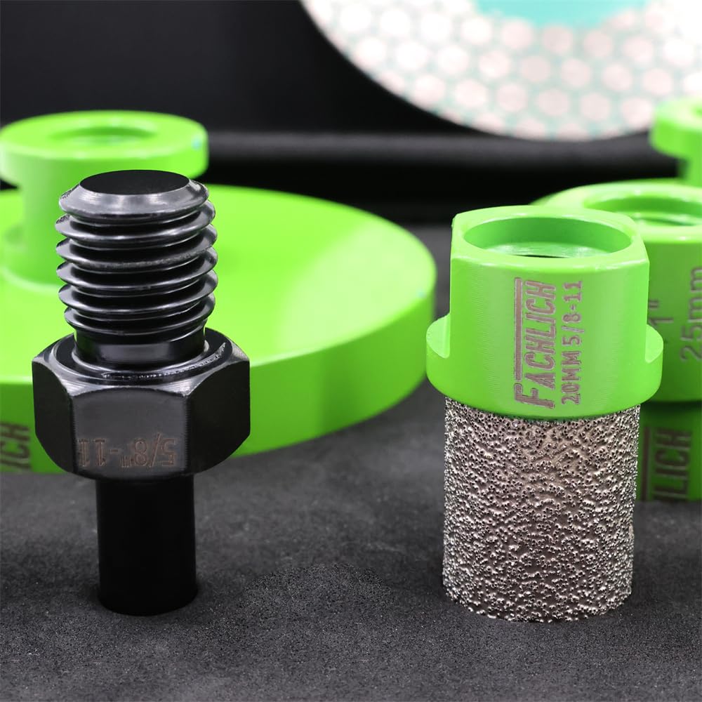 Tile Hole Saw Kit Diamond - FACHLICH 4" Diamond Core Drill Bits Set and 4.5" Diamond Cutting Grinding Blade for Porcelain Ceramic Tile Marble Granite etc