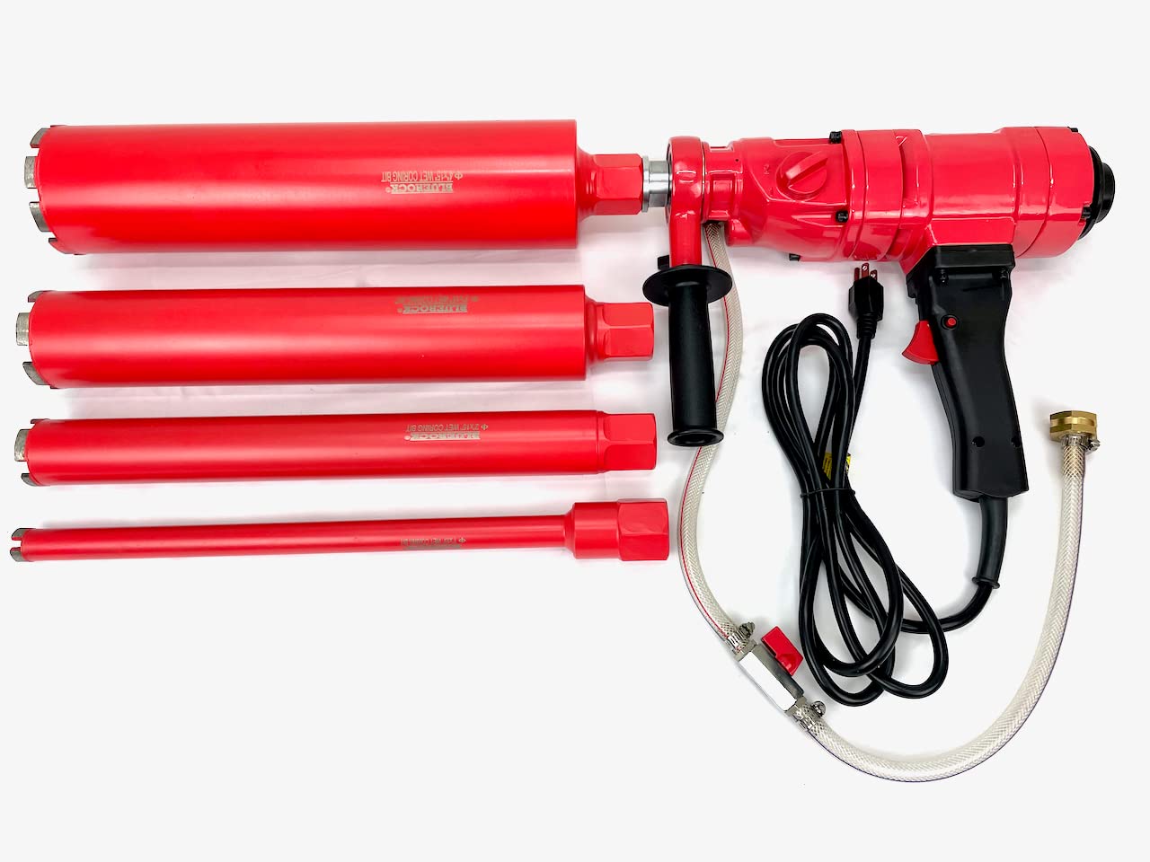 4Z1WS CORE DRILL by BLUEROCK Tools 2 SPEED W/STAND CONCRETE CORING WITH: 1",2",3",4" DIAMOND WET CORE BITS