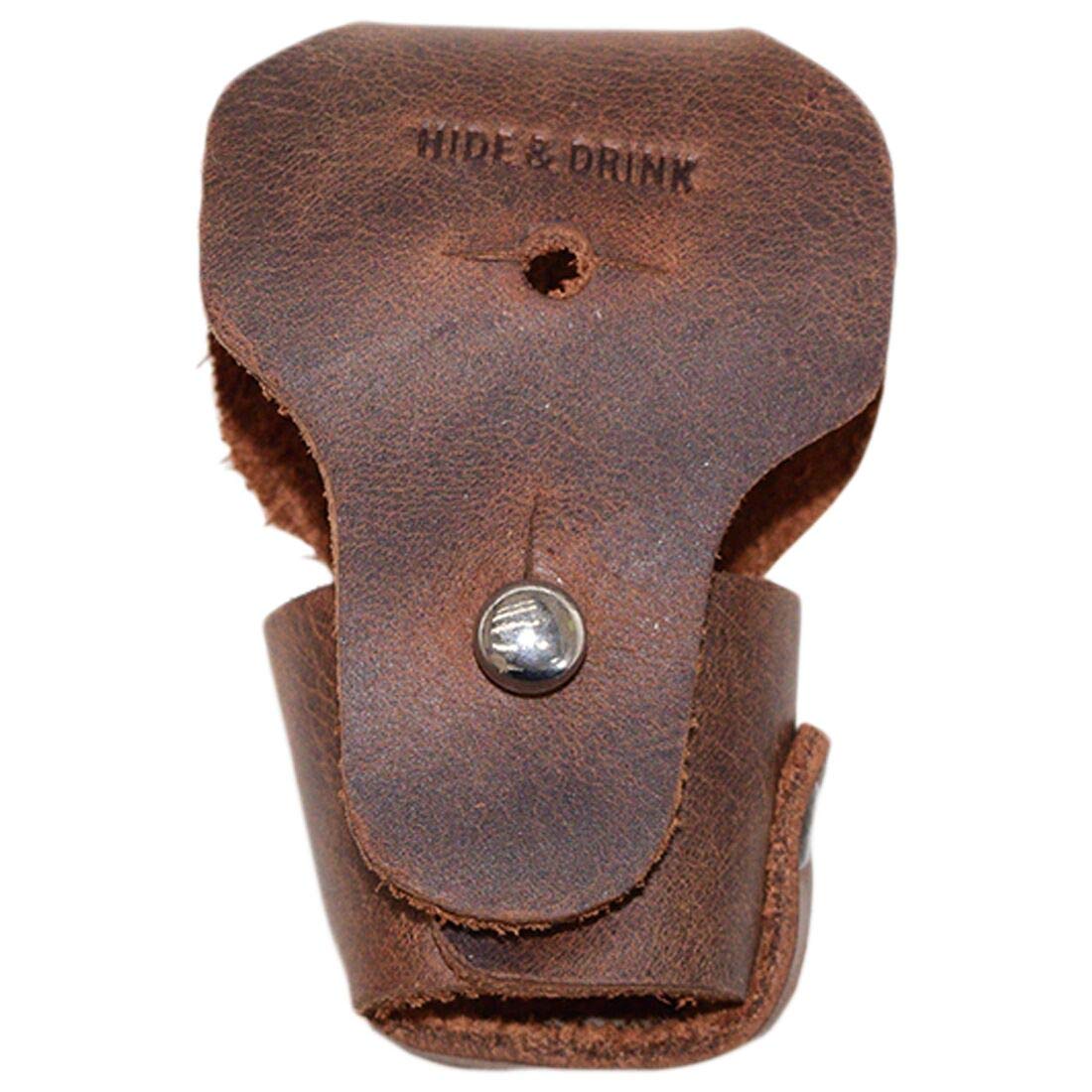 Hide & Drink, Leather iPhone Charger Holder/Cord Organizer/Travel Essentials/Phone Accessories, Handmade Includes 101 Year Warranty :: Bourbon Brown