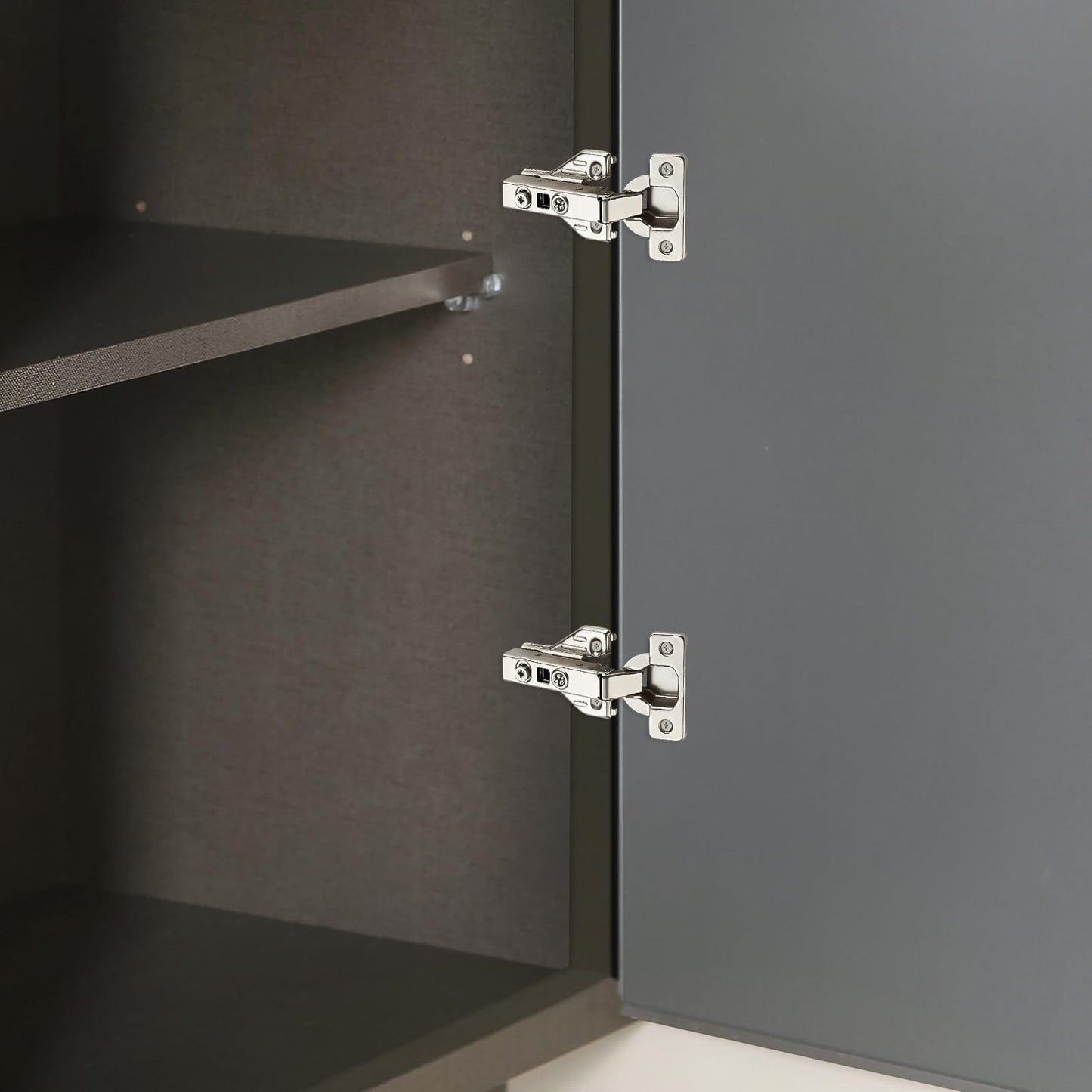 JOY DECOR Full Overlay 10 Packs (5 Pairs) Concealed Kitchen Cabinet Hinges 105 Degree Soft Close Adjustable Cabinet Door Hinges for Face Frame Cabinet