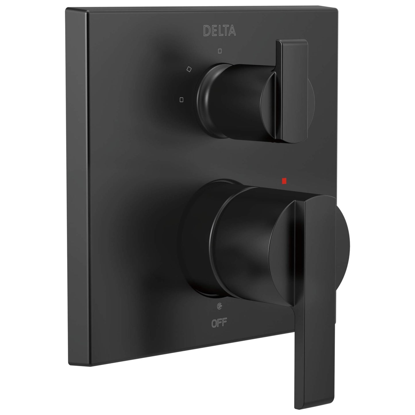 DELTA FAUCET T24867-BL Angular Modern Monitor 14 Series Valve 3-Setting Integrated Shower Trim with Diverter, Matte Black