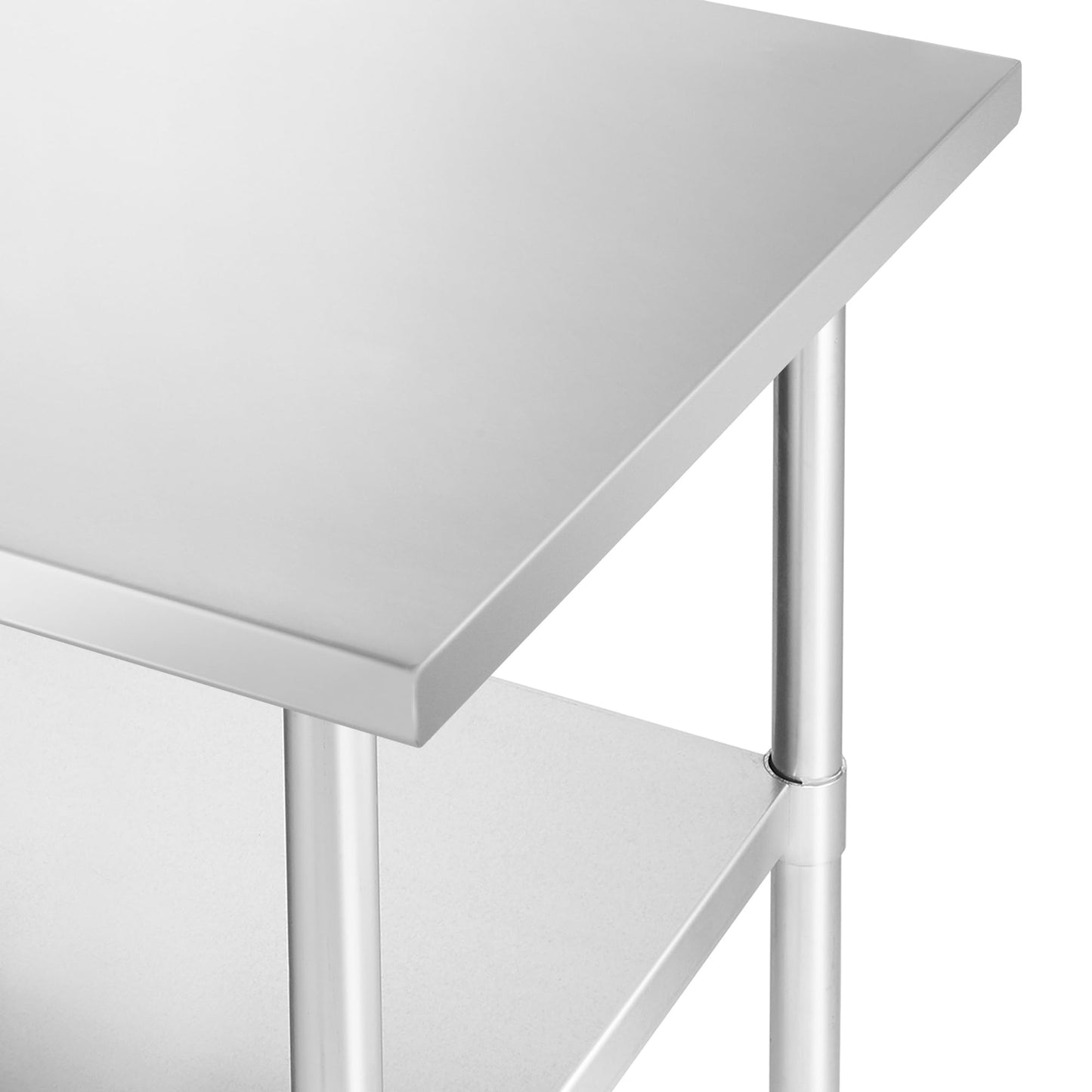 KUTLER Stainless Steel Table 24 x 36 Inches with Caster Wheels, NSF Heavy Duty Commercial Prep and Work Table with Undershelf for Restaurant, Hotel, Home