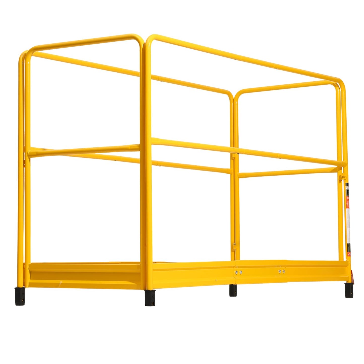 VEVOR 6 Foot Scaffolding Safety Guardrail, Rustproof Solid Carbon Steel Scaffold Guard Rail of 55.4 lbs Load Capacity, Baker Style Metal Guardrails Accessory System for Scaffolding Platform, Yellow