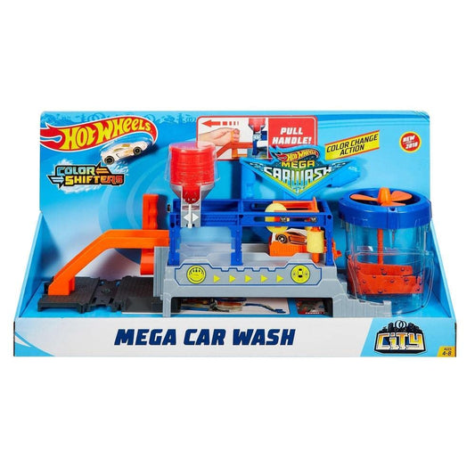 Hot Wheels FTB66 City Mega Car Wash Connectable Play Set with Diecast & Mini Toy Car