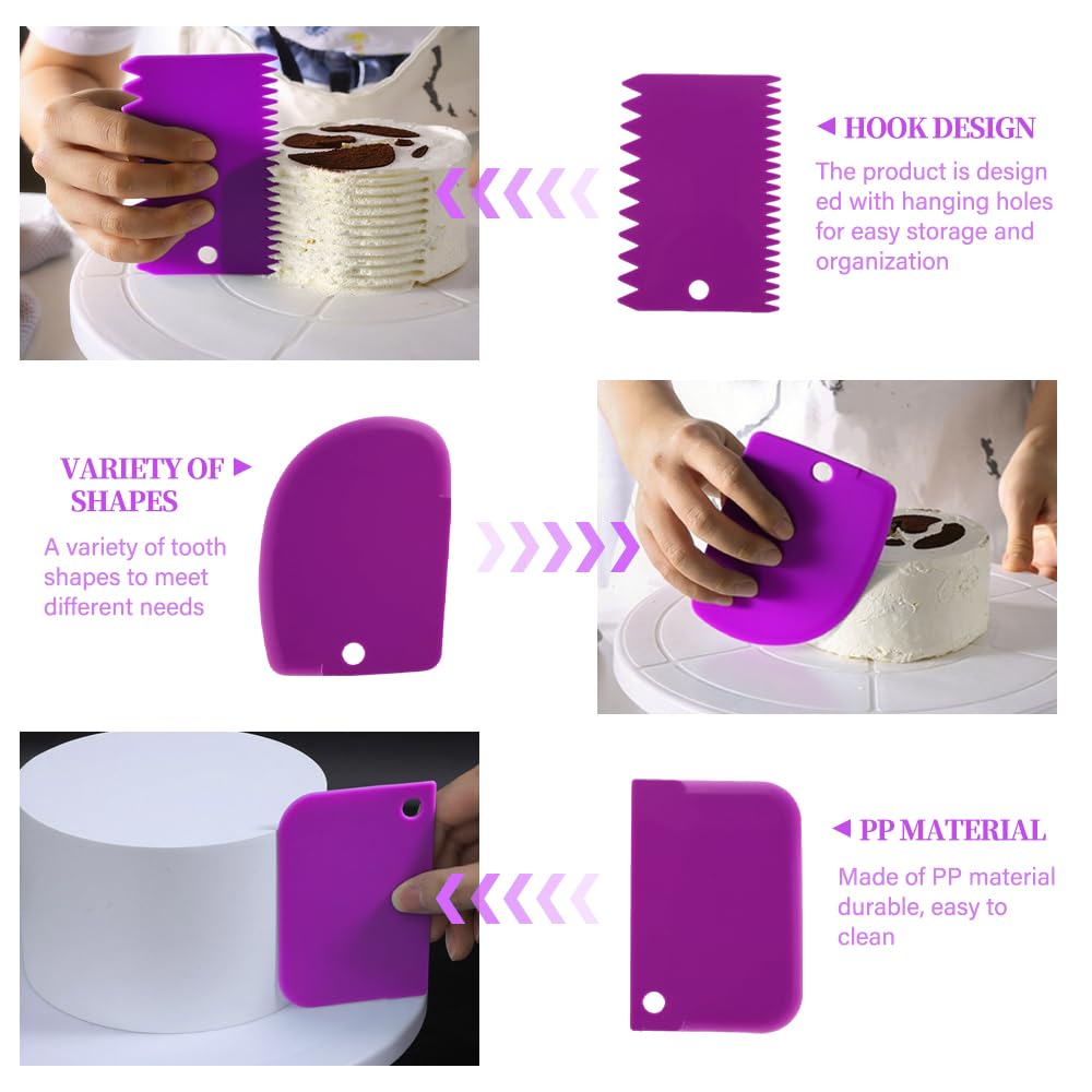 Cake Stand Rotating Turntable kit with Reusable Piping Bag and Piping Tips,Offset Spatula,Cake Decorating Tools for Beginners