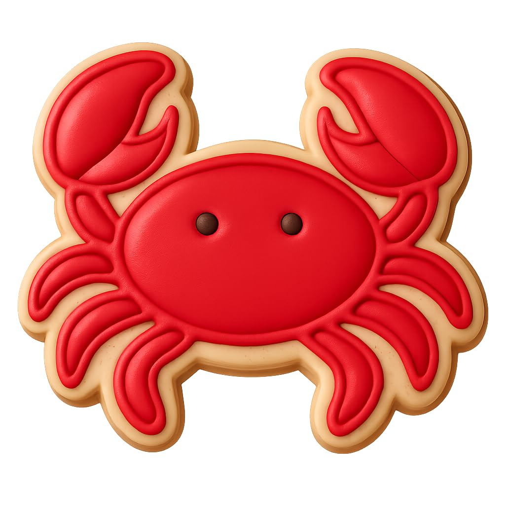 Cancer Crab Cookie Cutter & Stamp, Fondant & Clay - 4x3.8