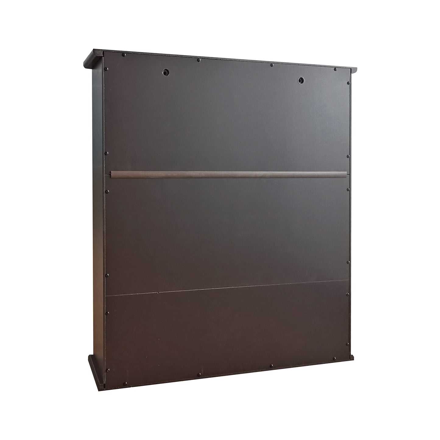 TaoHFE Brown Medicine Cabinet with Mirror - 2 Doors, 3 Open Shelves, Wall Mounted Wooden Storage Cabinet for Bathroom, Laundry Room, Kitchen