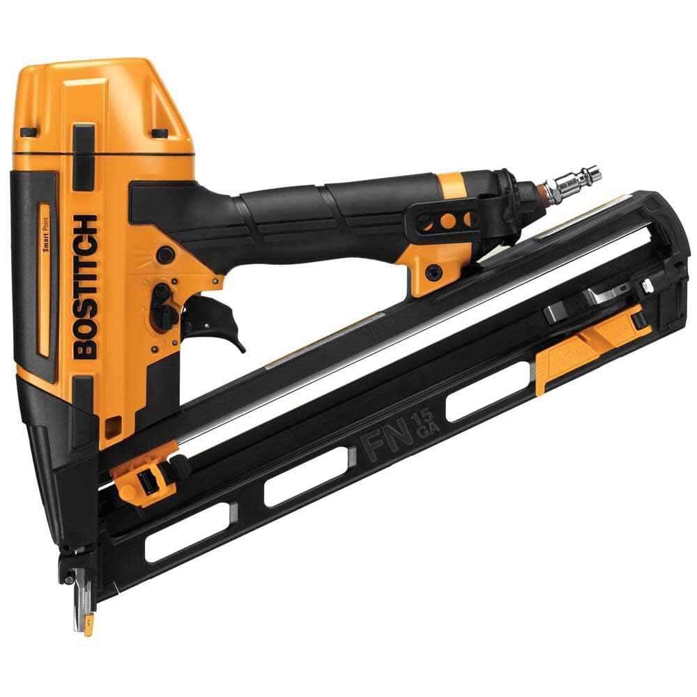 BOSTITCH BTFP72156 Smart Point 15GA FN Style Angle Finish Nailer Kit